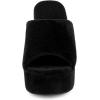 imageAllegra K Womens Open Toe Platform Slides Chunky Heels SandalsBlack