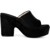 imageAllegra K Womens Open Toe Platform Slides Chunky Heels SandalsBlack