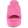 imageAllegra K Womens Open Toe Platform Slides Chunky Heels SandalsHot Pink