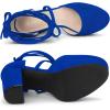 imageAllegra K Womens Platform Block Heel Lace Up Pumps SandalsRoyal Blue