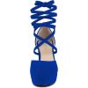 imageAllegra K Womens Platform Block Heel Lace Up Pumps SandalsRoyal Blue