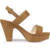 imageAllegra K Womens Slingback Platform Heels Chunky High Heel SandalsBrown