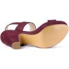 imageAllegra K Womens Slingback Platform Heels Chunky High Heel SandalsBurgundy