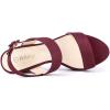 imageAllegra K Womens Slingback Platform Heels Chunky High Heel SandalsBurgundy