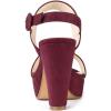 imageAllegra K Womens Slingback Platform Heels Chunky High Heel SandalsBurgundy