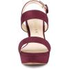 imageAllegra K Womens Slingback Platform Heels Chunky High Heel SandalsBurgundy
