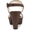 imageAllegra K Womens Slingback Platform Heels Chunky High Heel SandalsCoffee