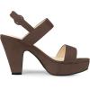 imageAllegra K Womens Slingback Platform Heels Chunky High Heel SandalsCoffee