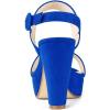 imageAllegra K Womens Slingback Platform Heels Chunky High Heel SandalsDeep Blue