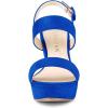 imageAllegra K Womens Slingback Platform Heels Chunky High Heel SandalsDeep Blue