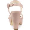 imageAllegra K Womens Slingback Platform Heels Chunky High Heel SandalsDust Pink