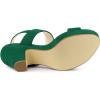 imageAllegra K Womens Slingback Platform Heels Chunky High Heel SandalsGreen