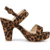 imageAllegra K Womens Slingback Platform Heels Chunky High Heel SandalsLeopard