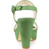 imageAllegra K Womens Slingback Platform Heels Chunky High Heel SandalsOlive Green