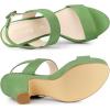 imageAllegra K Womens Slingback Platform Heels Chunky High Heel SandalsOlive Green