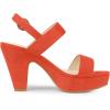 imageAllegra K Womens Slingback Platform Heels Chunky High Heel SandalsOrange
