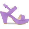 imageAllegra K Womens Slingback Platform Heels Chunky High Heel SandalsPurple