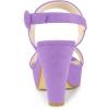 imageAllegra K Womens Slingback Platform Heels Chunky High Heel SandalsPurple