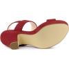 imageAllegra K Womens Slingback Platform Heels Chunky High Heel SandalsRed