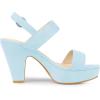 imageAllegra K Womens Slingback Platform Heels Chunky High Heel SandalsSky Blue