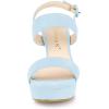 imageAllegra K Womens Slingback Platform Heels Chunky High Heel SandalsSky Blue