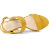 imageAllegra K Womens Slingback Platform Heels Chunky High Heel SandalsYellow