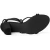 imageAllegra K Womens Strappy Lace Up Chunky Heeled SandalsBlack