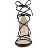 imageAllegra K Womens Strappy Lace Up Chunky Heeled SandalsBlack
