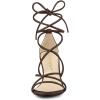 imageAllegra K Womens Strappy Lace Up Chunky Heeled SandalsCoffee