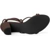 imageAllegra K Womens Strappy Lace Up Chunky Heeled SandalsCoffee