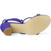 imageAllegra K Womens Strappy Lace Up Chunky Heeled SandalsDark Blue