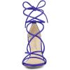 imageAllegra K Womens Strappy Lace Up Chunky Heeled SandalsDark Blue