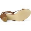 imageAllegra K Womens Strappy Lace Up Chunky Heeled SandalsDark Brown
