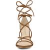 imageAllegra K Womens Strappy Lace Up Chunky Heeled SandalsDark Brown
