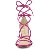 imageAllegra K Womens Strappy Lace Up Chunky Heeled SandalsHot Pink