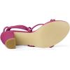 imageAllegra K Womens Strappy Lace Up Chunky Heeled SandalsHot Pink