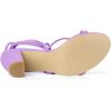imageAllegra K Womens Strappy Lace Up Chunky Heeled SandalsLavender
