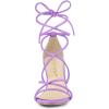 imageAllegra K Womens Strappy Lace Up Chunky Heeled SandalsLavender