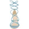 imageAllegra K Womens Strappy Lace Up Chunky Heeled SandalsLight Blue