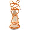 imageAllegra K Womens Strappy Lace Up Chunky Heeled SandalsOrange