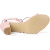 imageAllegra K Womens Strappy Lace Up Chunky Heeled SandalsPink