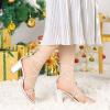 imageAllegra K Womens Strappy Lace Up Chunky Heeled SandalsSilver