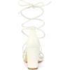imageAllegra K Womens Strappy Lace Up Chunky Heeled SandalsWhite