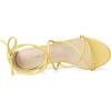 imageAllegra K Womens Strappy Lace Up Chunky Heeled SandalsYellow