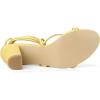 imageAllegra K Womens Strappy Lace Up Chunky Heeled SandalsYellow