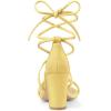 imageAllegra K Womens Strappy Lace Up Chunky Heeled SandalsYellow