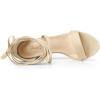 imageAllegra K Womens Strappy Lace Up Heel Chunky High Heels SandalsBeige