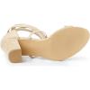 imageAllegra K Womens Strappy Lace Up Heel Chunky High Heels SandalsBeige