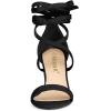 imageAllegra K Womens Strappy Lace Up Heel Chunky High Heels SandalsBlack