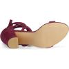 imageAllegra K Womens Strappy Lace Up Heel Chunky High Heels SandalsBurgundy